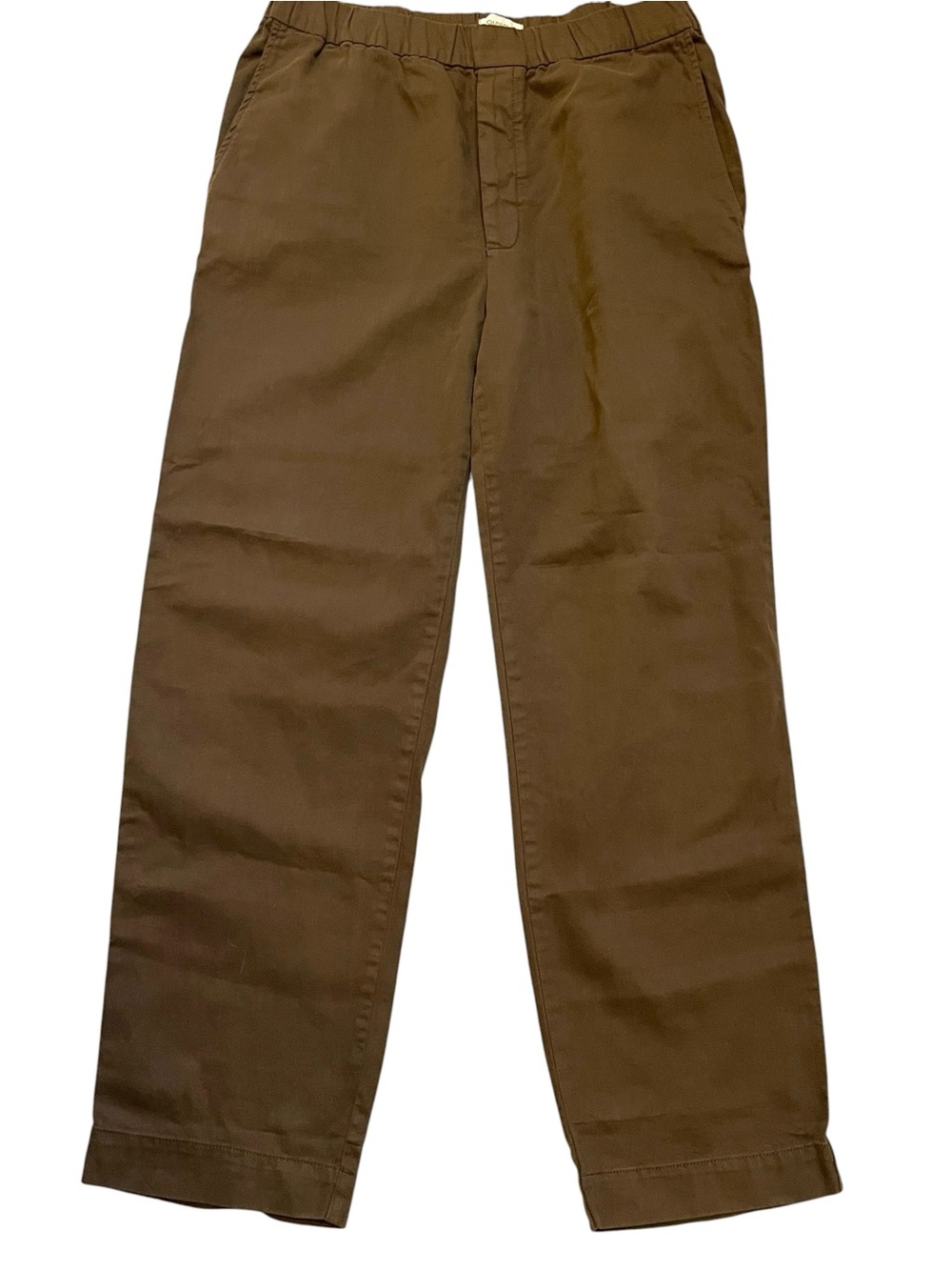 Aritzia Golden by TNA Olive Brown Pull On Linen Blend Pants L Coastal Cool